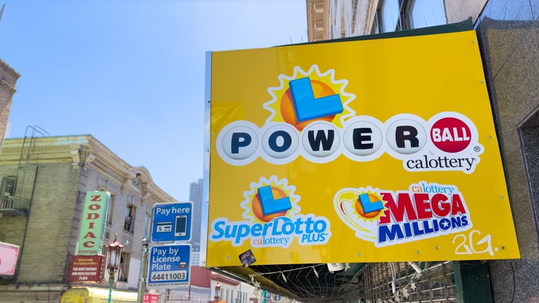 Mega Millions sign in San Francisco