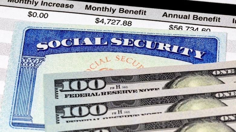 A Social Security benefits amount statement