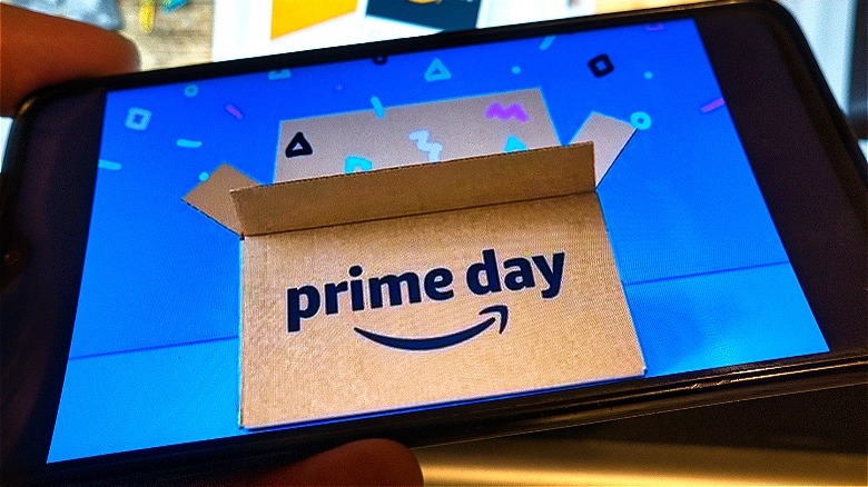 Smartphone displaying Prime Day