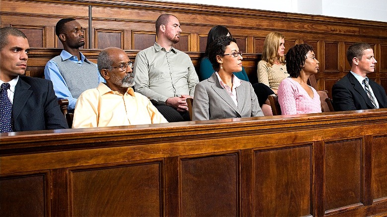 Jury looking toward the right