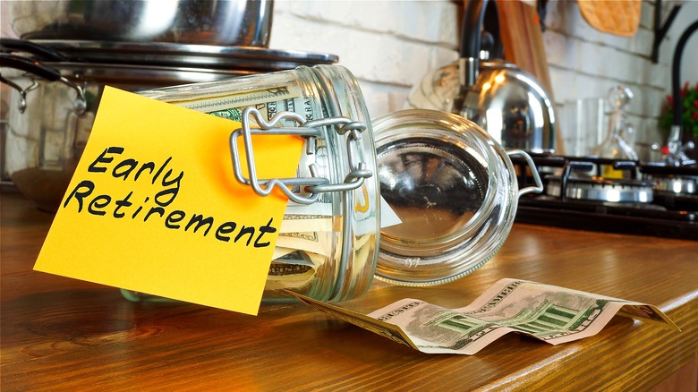 Early retirement money jar