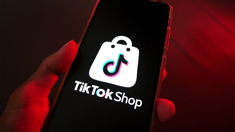 TikTok Shop logo on phone